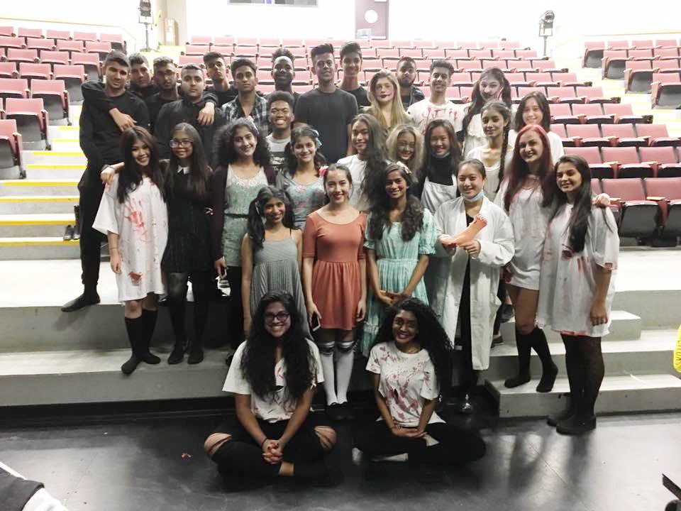 TimCross7's tweet photo. Kwantlen Park students scaring up school spirit with their haunted house. What a terrific day at KP. https://t.co/eT1WIjzZwv
