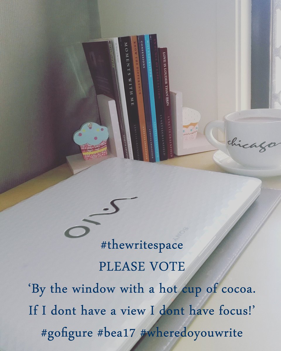 Lynbooks's tweet photo. PLEASE VOTE - https://t.co/008Q2DPnSU
#thewritespace #gofigure #bea17 #wheredoyouwrite https://t.co/15uXM7h7A7
