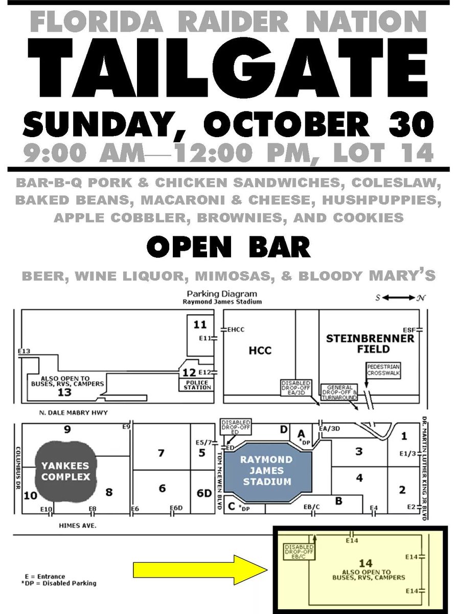 FLRaiderNation's tweet photo. Even if you don't have a tailgate ticket, bring your own and party with #FLRaiderNation! https://t.co/QZwlLyXGkP