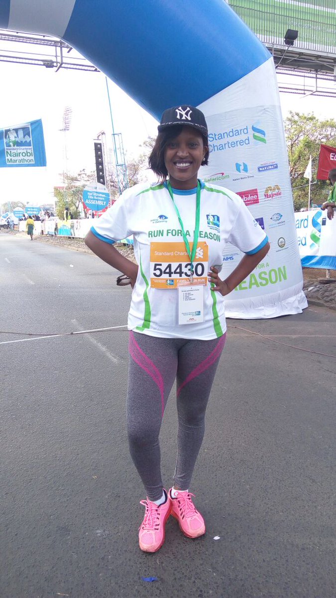 StanChartKE's tweet photo. Shout out @KobiKihara and #TeamKobi! We feel the love. #RunForAReason #StanChartMarathon https://t.co/YgHlq65YvC