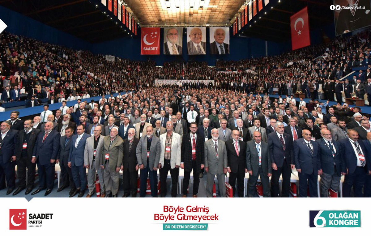 SaadetPartisi's tweet photo. 6.Olağan Kongremiz İstiklal Marşı'nın okunmasının ardından kongre için hazırlanan sinevizyon gösterimi ile devam ediyor.
#BuDüzenDeğişecek https://t.co/BB8sCOmmmQ