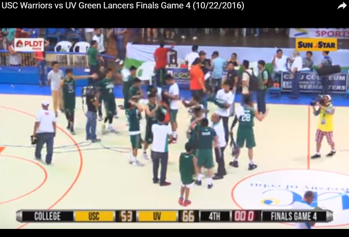 UVCampusCebu's tweet photo. (UV) University of the Visayas Winning moments of UV GreenLancers by Quarters #Cesafi2016 @UVCampusCebu @OfficialUV #universityofthevisayas https://t.co/lfU1fs8hne