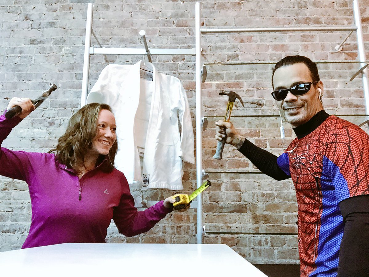 ColoFit11's tweet photo. This is what happens @AMAANYC after hours of putting things together! #MartialArtistsAtWork #Accounts&MembershipsManager #ColoFit https://t.co/HRxoo3cV3e