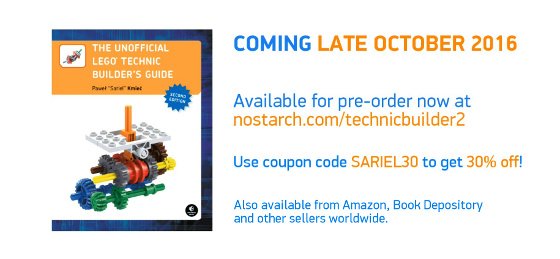 New Book Released Soon! "The Unofficial LEGO® Technic Builder’s Guide, 2nd edition": 
tinyurl.com/hdybph7
