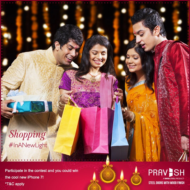 TataPravesh's tweet photo. Purchased a new car or shopped for a new dress for #Diwali? You could win iPhone 7 and more. Tweet to us using #InANewLight. https://t.co/O4l3xQJLZn