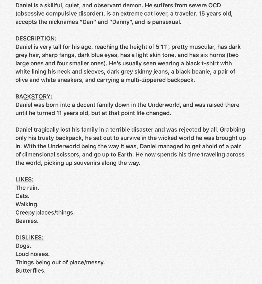 TrxvelingEyes's tweet image. ||- Here is some basic information on Daniel, if you want to learn more about him. 

Also, NO art is mine unless stated.