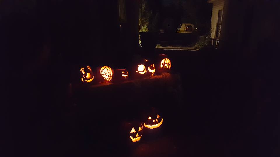 WARK! *BOKO GOED TU A PUM'KIN PAWTY! HIM DID THE SPIDEY PUM'KIN!*