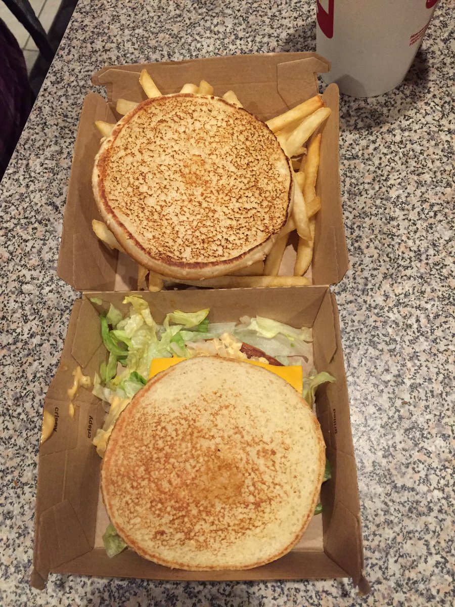 CPage1's tweet photo. @Reachout_mcd do you see a problem with our Big Macs? #wheresthemeat @danol16 https://t.co/ZUG83vVaOY