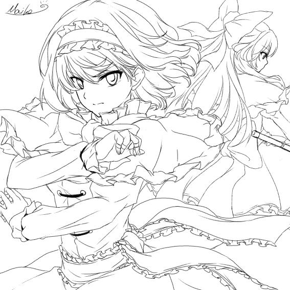 fw190dmaikogma1's tweet photo. アリス、パチュリー、妖夢、咲夜の線画です！(ू•ω•ू❁) https://t.co/0bOaQ9gvN0