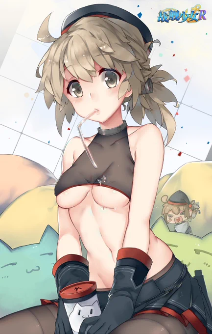 #戦艦少女R 馬漢抱枕所用的兩張圖,第二張完全是風大濕的口味嘛…! 