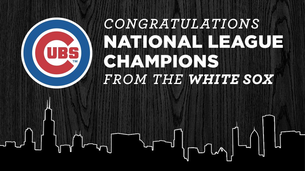 whitesox's tweet image. Congrats to the NL Champs