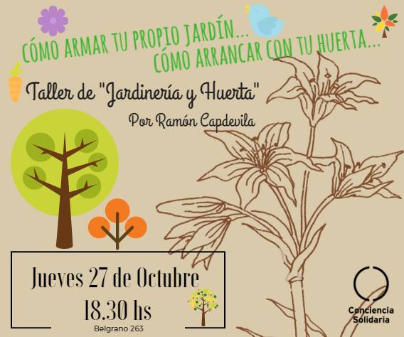 ConSol_ONG's tweet image. #CicloDefenderLaVida #CapillaDelMonte #Córdoba
Taller de #Jardinería y #Huerta
Tallerista: #RamónCapdevila
#Jueves27deOctubre
#TierraQuerida