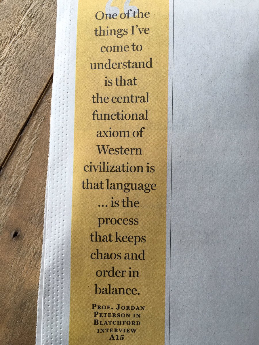 #GlobeAndMail @blatchkiki 's interview @jordanbpeterson #LanguageIsKey