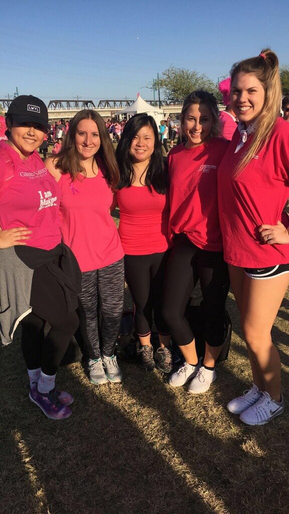 psichigcu's tweet photo. Kicked off the 18th annual 💕Breast Cancer Awareness💕 walk this morning with some of our newest Psi Chi members 👊🏼 #getyourpinkon #gcupsichi https://t.co/2xfIYHH5Ru