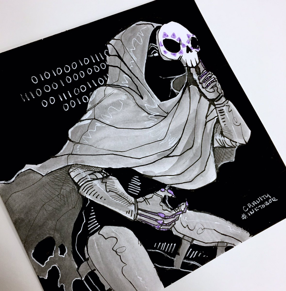cranity's tweet photo. Day 22, I accidentally did the wrong #inktoberwatch rip #inktober https://t.co/yFYYRTjeCB