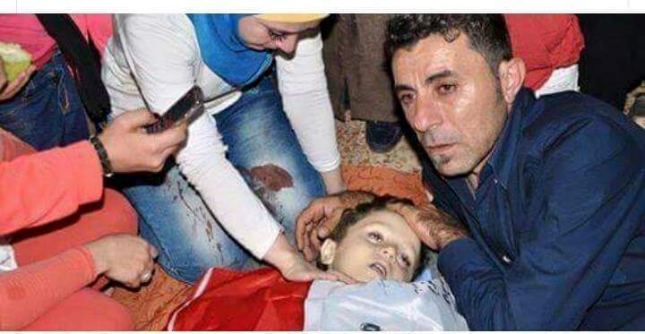 ahmadalissa's tweet photo. #Syria_Aleppo: Terrorist snipers are killing the kids
Bara #Hamdo murdered by a sniper. Imagine he were your son & you his dad or his mom https://t.co/MuWcLEl63q