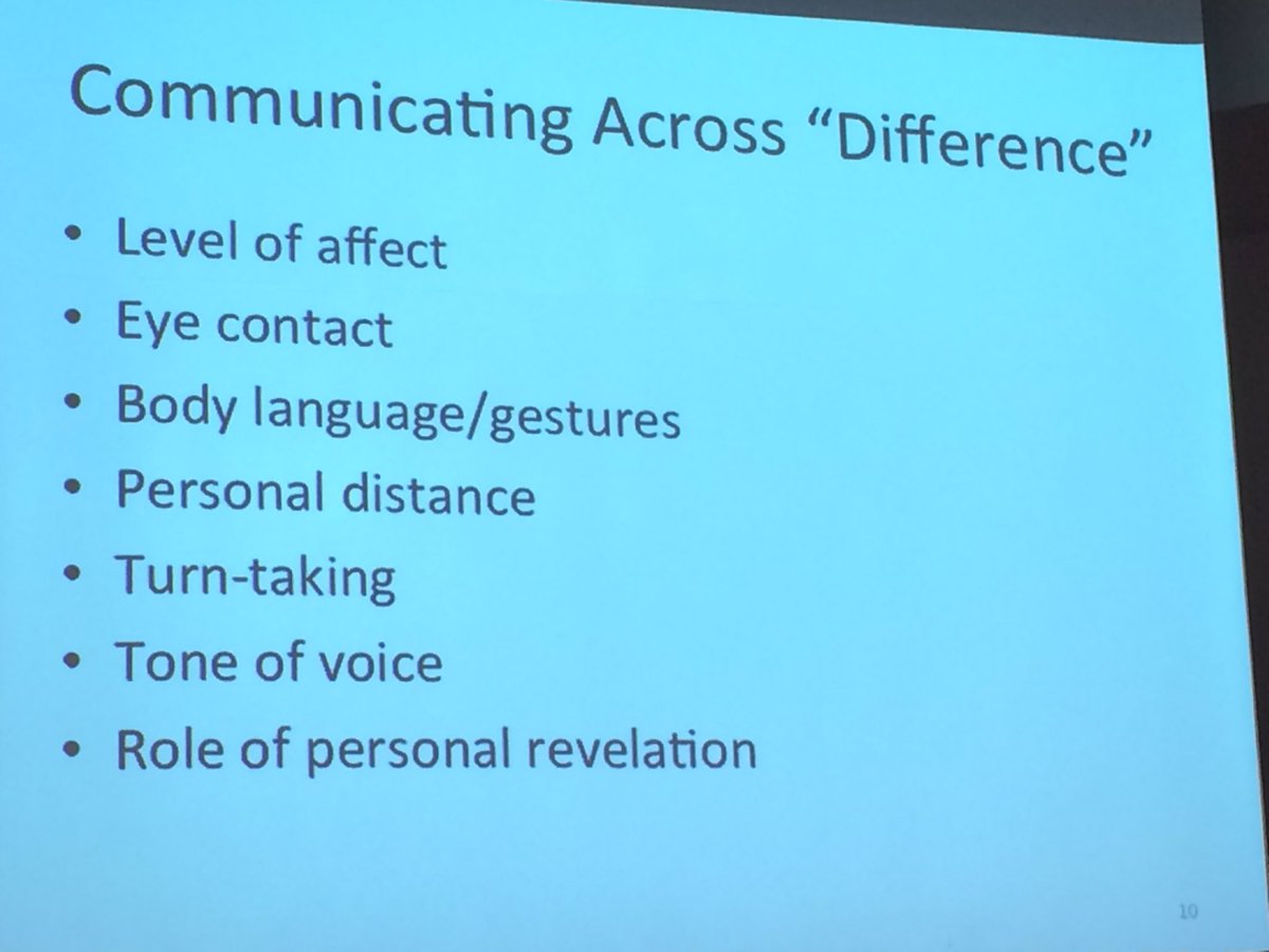 CrisisOptimist's tweet photo. Discomfort accompanies #communication differences that are embodied and behavioral. #diversity #inclusion #itlc16 https://t.co/ocIPgqNEgU