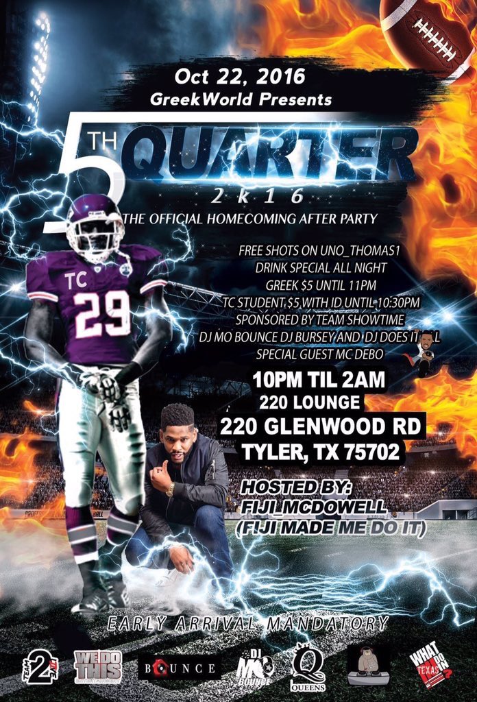 NightLyfeDallas's tweet photo. Only TC HomeComing Play Tonight #WRUDent🍾 #Tjc18 #TC20 #JCC #Wiley #TVCC 🎖🚨🚡🚨 https://t.co/O5XYDazPwo