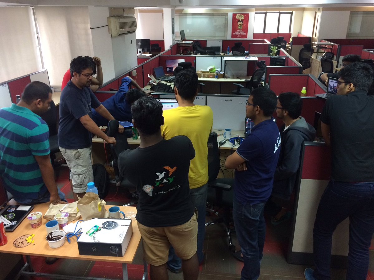 Exotel's tweet photo. Demo time! #TeamHackathon https://t.co/TRD5v9uSvo