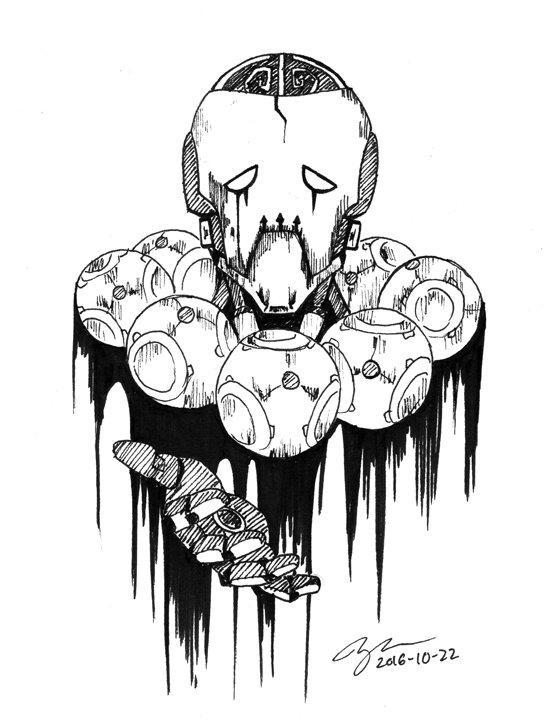 avedral's tweet photo. #Inktober Day 22: #Zenyatta! The orbs are a mess! Don't look at them! @PlayOverwatch #Overwatch #inktober2016 #inktoberwatch https://t.co/NPNgZqe1ab