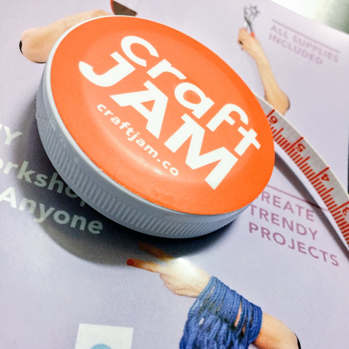 aweHQ's tweet photo. Big s/o to @CraftJamCo for the official #InAwe16 speaker gift: measuring tape and a FREE #CraftJam --> join at https://t.co/VPshKp5MdP #DIY https://t.co/DBh9mIGDUZ