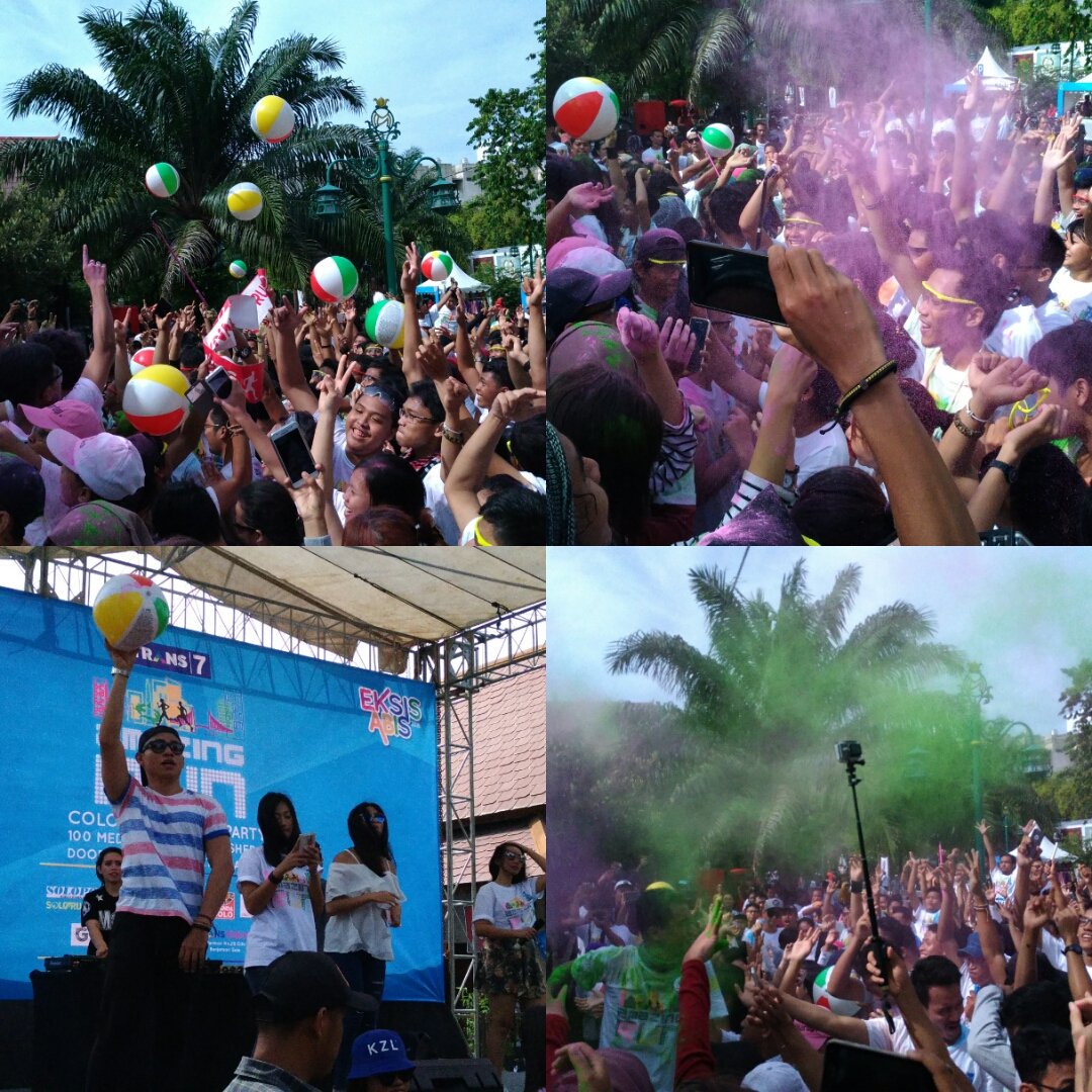 AgendaSOLO's tweet photo. Sudah finish nih #AmazingRunSolo  @TRANS7. Saatnya colour baloon party https://t.co/SXksKMdPk2