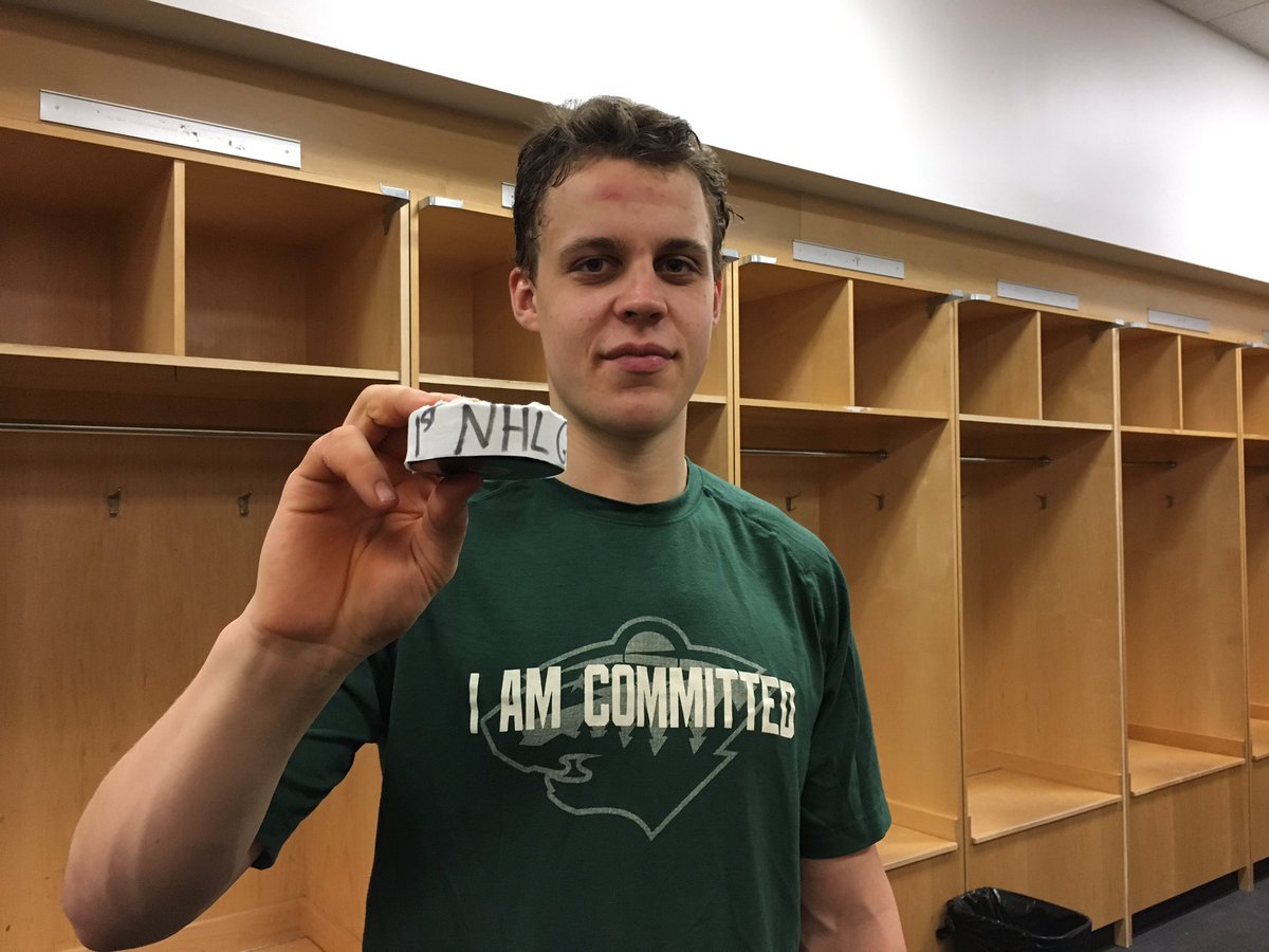 Congratulations to @ErikssonEk on his first @NHL goal. #mnwild https://t.co/AYCMjs5xZp