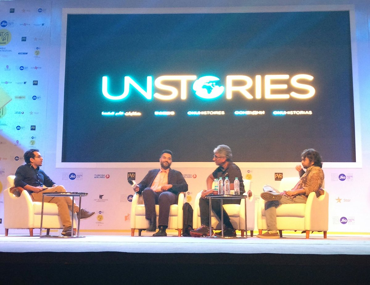 MumbaiFilmFest's tweet photo. .@gaboarora talks about the #UNStories project and using VR to tell stories &amp; as a tool to experience the real world at #MovieMela #VRatMAMI https://t.co/KBfXt5PzZo