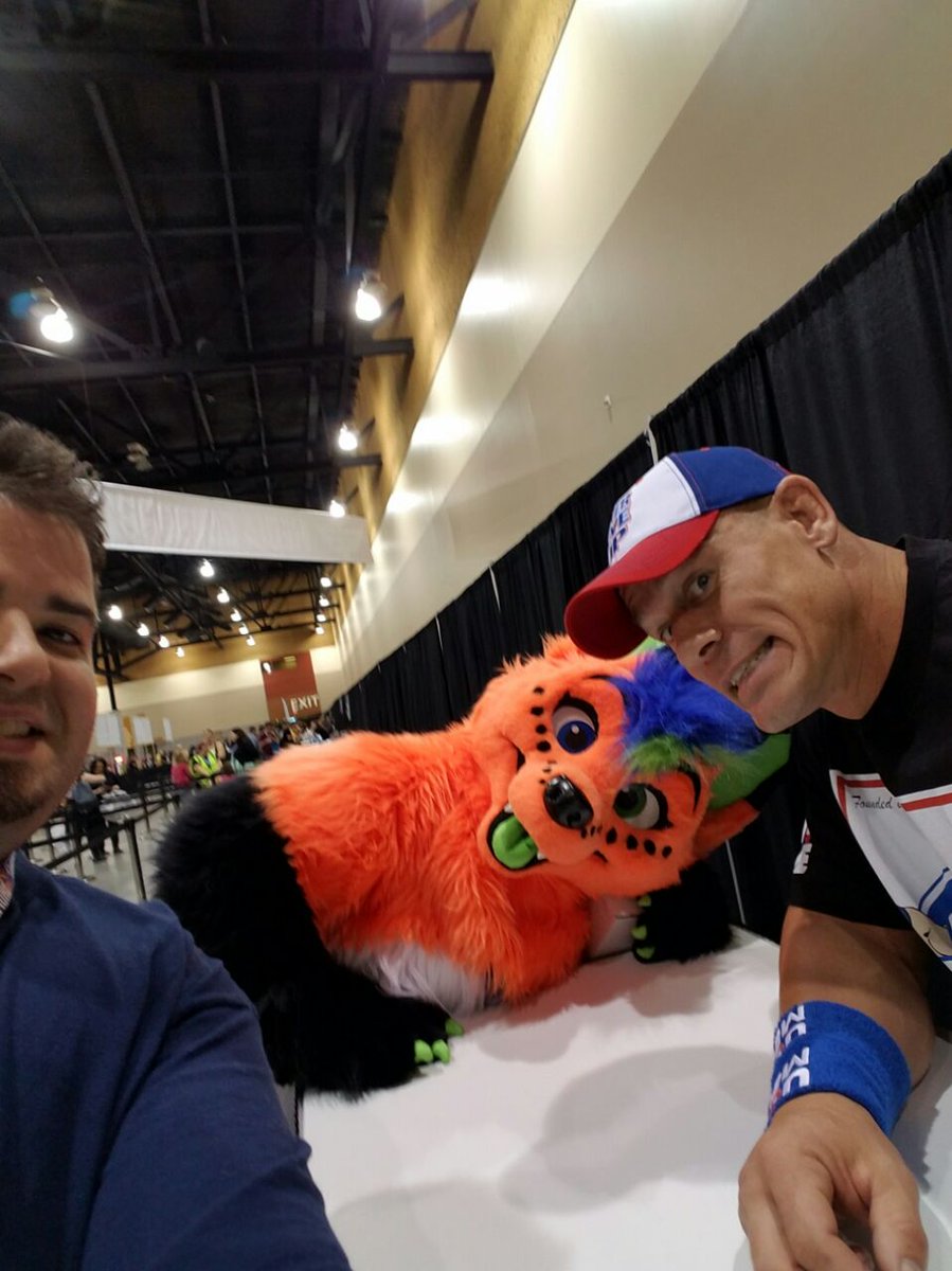 SorneFox's tweet photo. Thank you @JohnCena for being such a nice person and taking this cute photo with me. You really made my con better after a bad experience ๐๐ https://t.co/6z32Le6utM