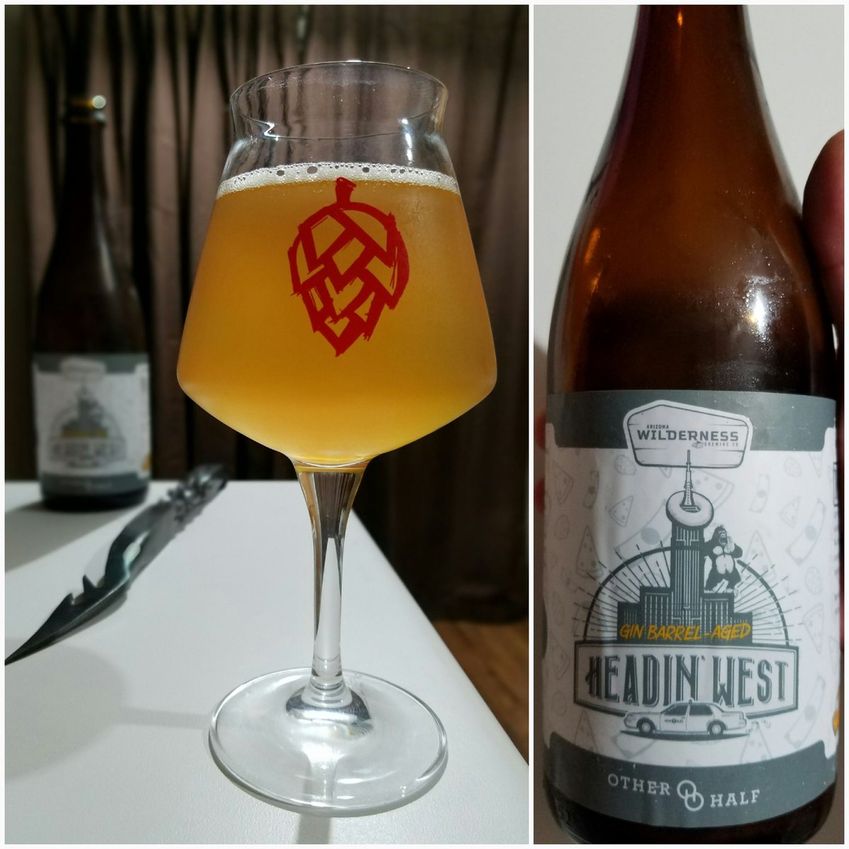 CraftBeerReview's tweet photo. .@AZWildernessCo/@OtherHalfNYC Gin BA Headin West. What a phenomenal Saison. Wow! Salud! #craftbeer #azmcbl https://t.co/IaEXZc6gYK