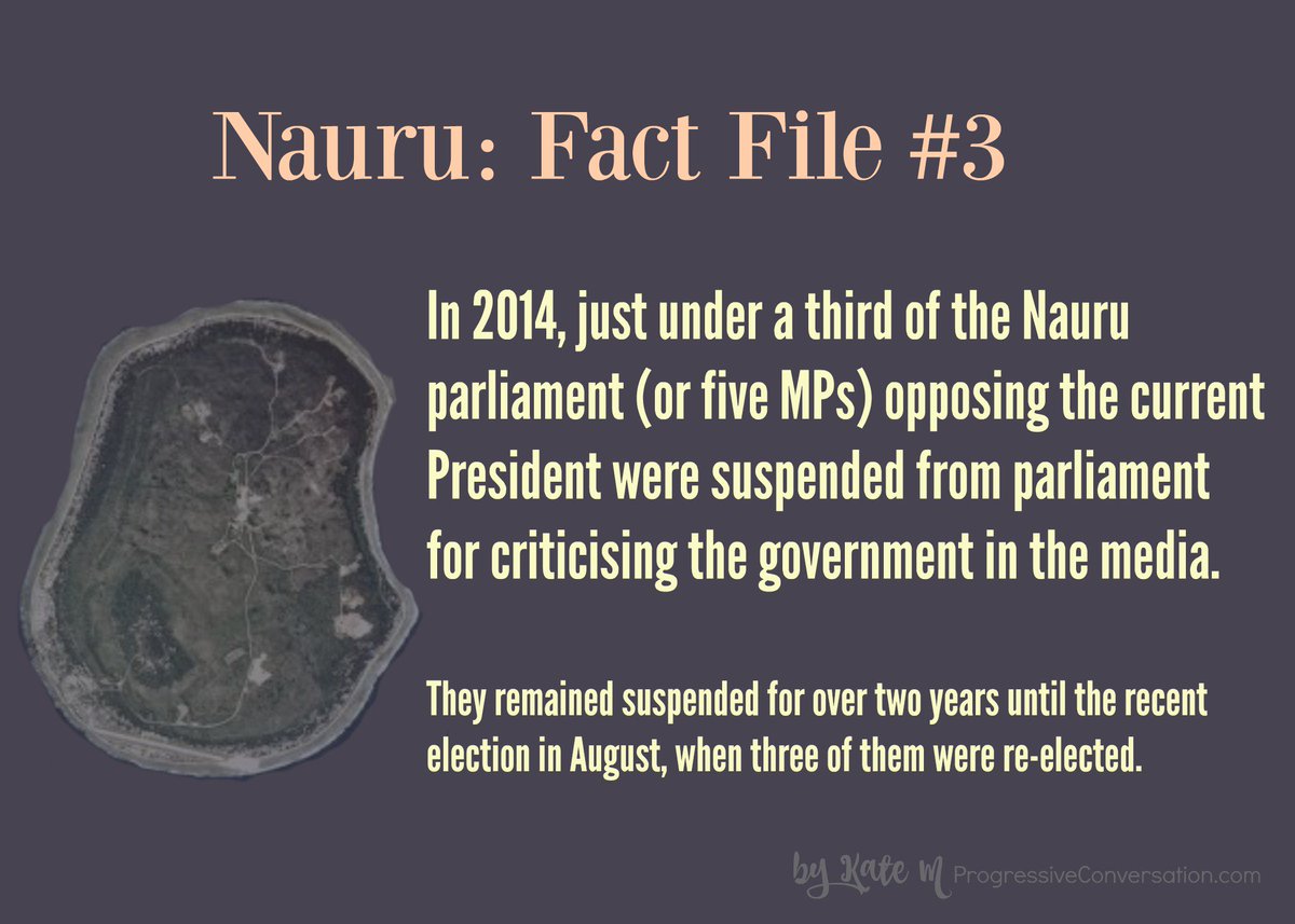 ComissionerKate's tweet photo. Here it is folks - the latest #NauruFactFiles - to give you an idea of what can happen in Nauru when you speak out against the Nauruan govt. https://t.co/QhK6QeGJdv