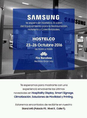 SamsungAC_Spain's tweet photo. Hoy empieza Hostelco. Nos vemos allí https://t.co/MsTy7uLMcN