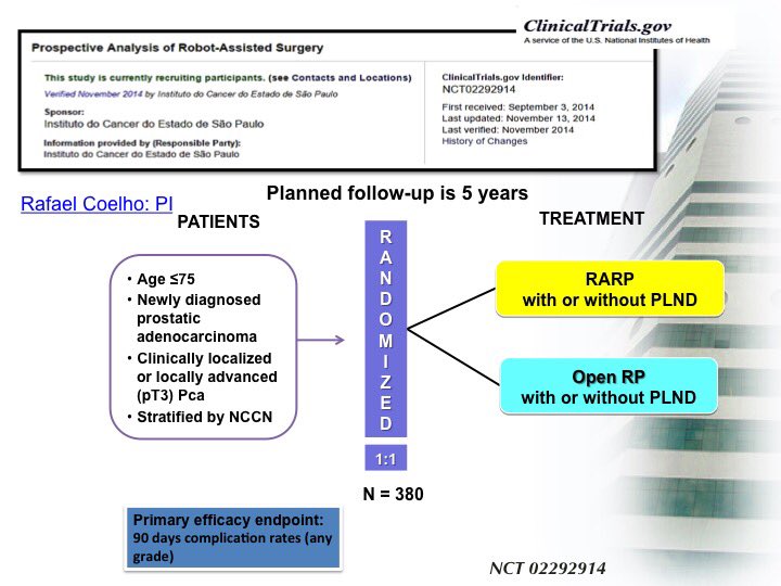 bernardorocco73's tweet photo. #Esucourse @Uroweb @UrowebESU interesting RCT RALP Versus Open expected in one year from Brazil. https://t.co/EIpBi3axHD