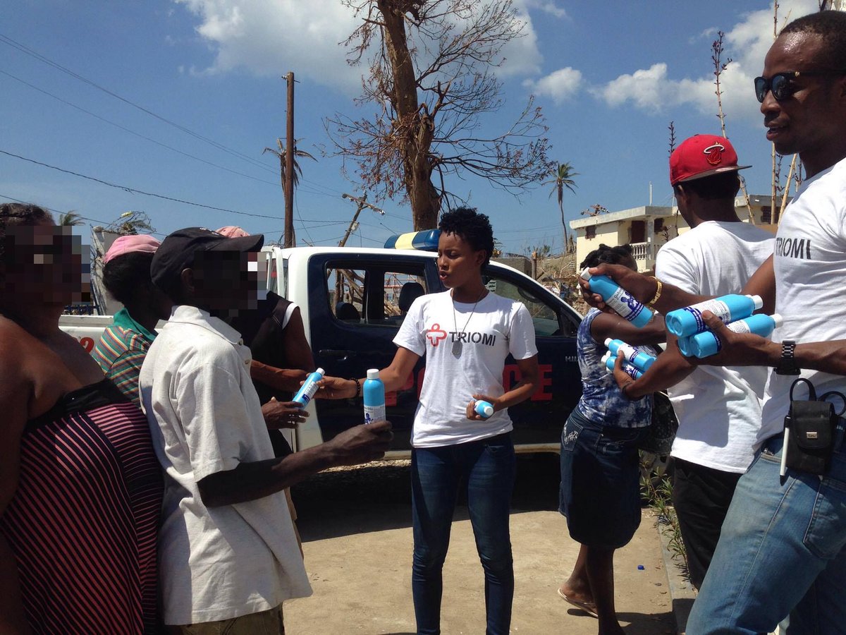 TriomiMedical's tweet photo. Efforts last week revolved around #LesCayes, distributed enough purification for 40,000 gallons of water + 200lbs of additional aid supplies https://t.co/FWZnMinNVD