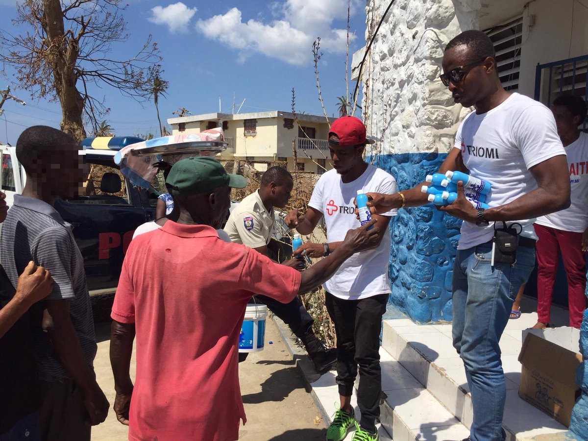 TriomiMedical's tweet photo. Efforts last week revolved around #LesCayes, distributed enough purification for 40,000 gallons of water + 200lbs of additional aid supplies https://t.co/FWZnMinNVD