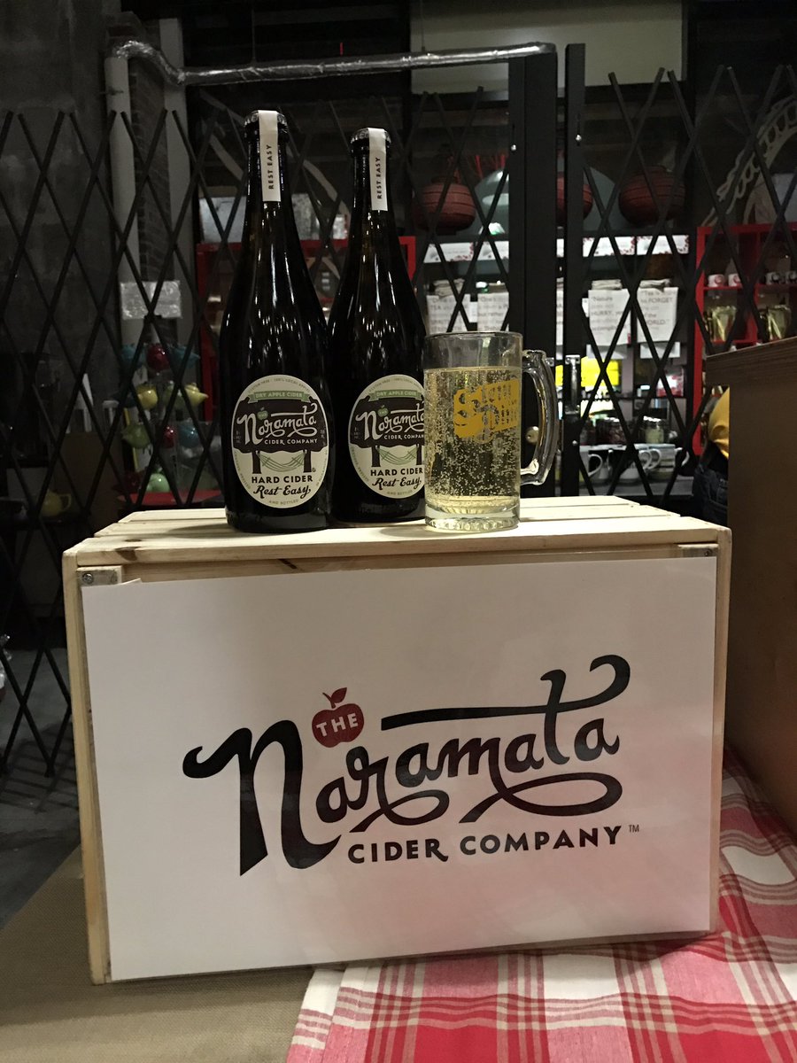 chantalireland's tweet photo. Rocking @VicPubMark with @steinanddine by @VicBeerWeek. Pouring @bridgebrewcrew and @naramatacider. Prost! #YYJ https://t.co/slud1GQJeo