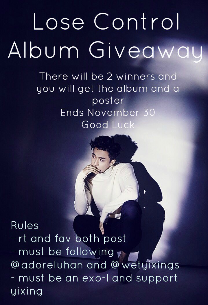 wangluhan's tweet photo. ❈ Yixing Lose Control Giveaway ❈ https://t.co/HxBWLFf84p