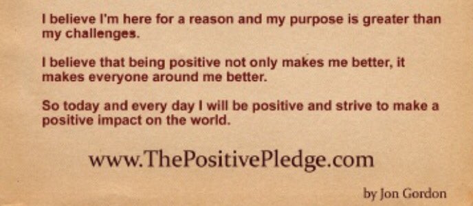 AJekelPetrovic's tweet photo. I have the power &amp; responsibility to choose my attitude and what energy I put into the world. #wearecentral #wegotthis #positivepledge https://t.co/ZYWN10zr5G