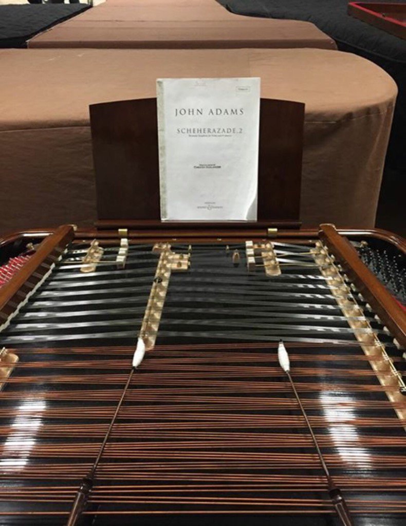 playinglesshurt's tweet photo. #cimbalom traditional #Hungarian #instrument #Adams #Scheherazade dramatic #symphony w Leila #Josefowicz #violin https://t.co/70G13scmet