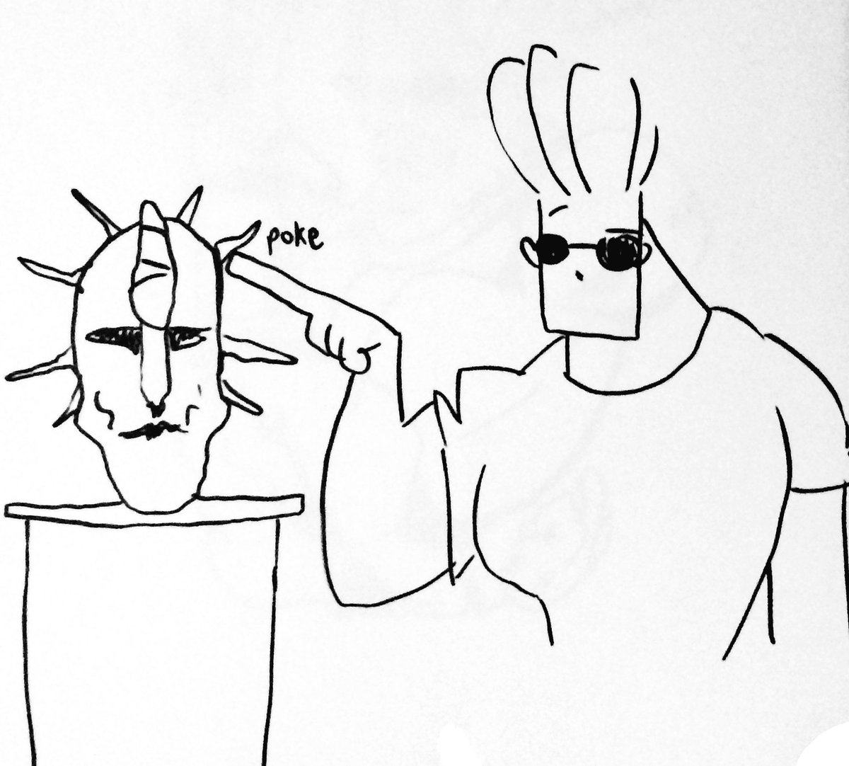 Gron_Helspawn's tweet image. I've never watched JJBA but I imagine it goes something like this