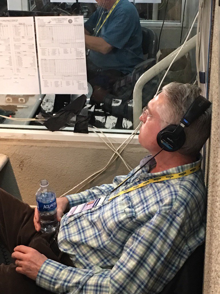 Congrats to <a href="/Cubs/">Chicago Cubs</a> also huge congrats to this man Pat Hughes going to call his 1st World Series.  #thisoneisforpat