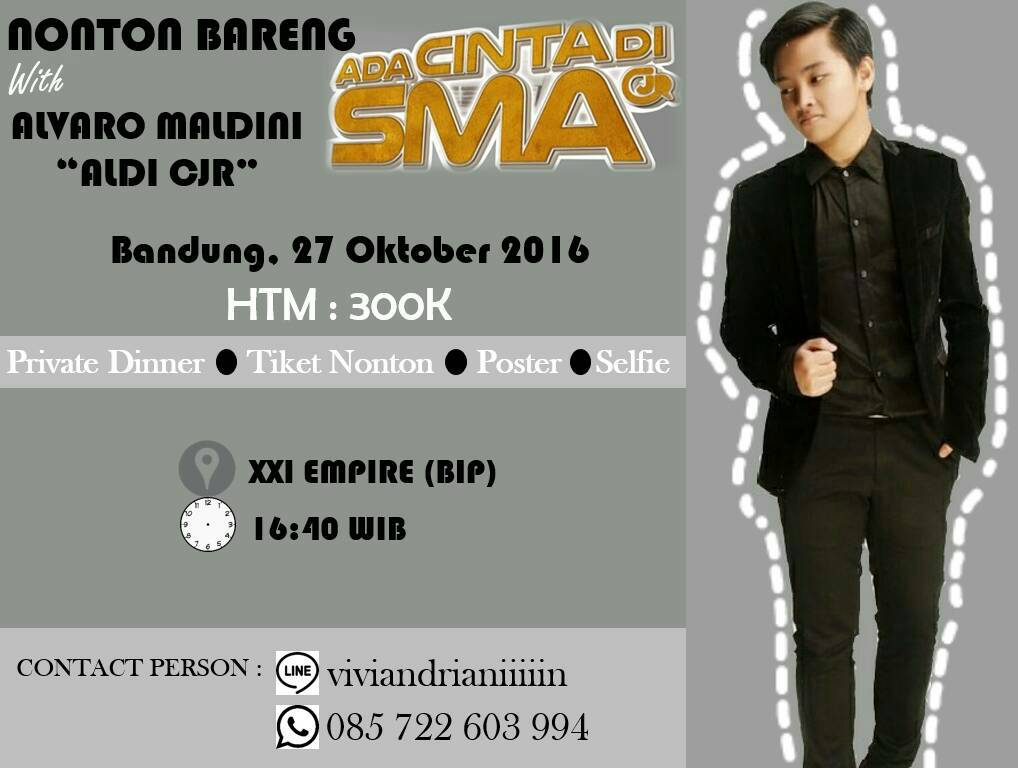 Haihaii yakin gamau private dinner bareng <a href="/AlvaroMaldini1/">AlvaroMaldini</a> 😆 kuy ah yang mau ikut hub cp yaa see u 🙌💖