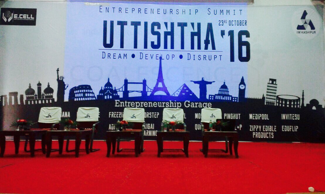 IIMKsp's tweet photo. #Uttishtha is here. The wait is finally over. #IIMKashipur #entrepreneurship #Esummit https://t.co/n5AX44ReZZ