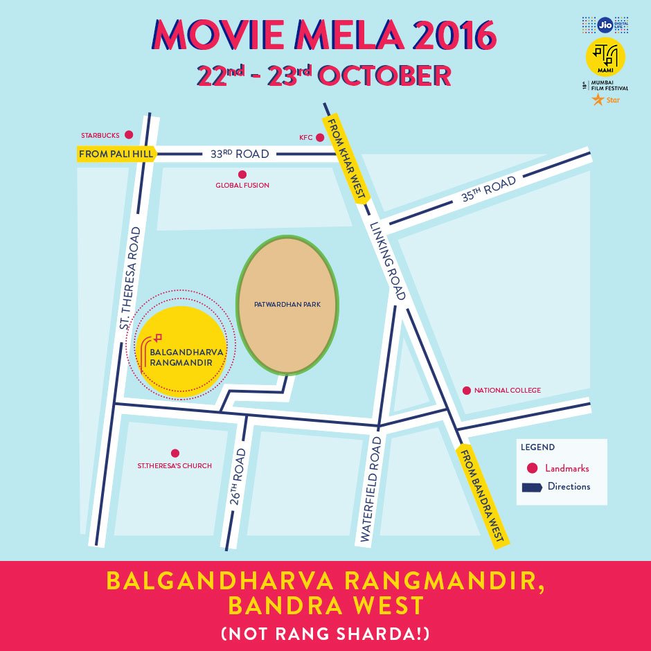 MumbaiFilmFest's tweet photo. Last day at #MovieMela! Watch #VRatMAMI, a chat with @shahidkapoor &amp; a session with 5 insightful #Bollywood directors. P.S: It's Rangmandir! https://t.co/sPiazrv3pX
