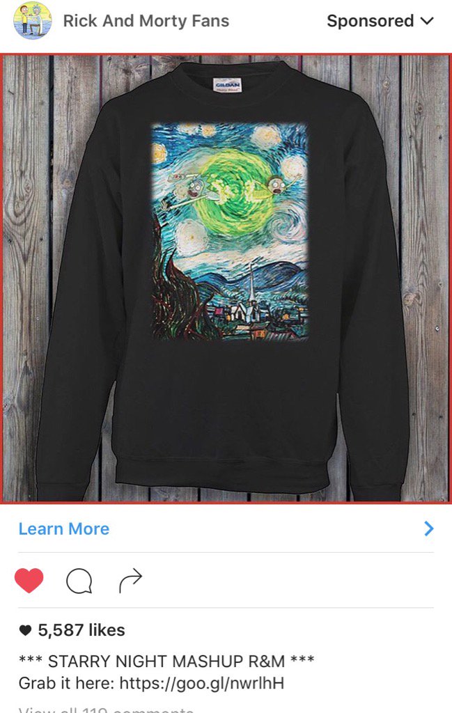 I NEED this #RickandMorty #StarryNight mashup sweater in my LIFE!!!! https://t.co/oaiocLjuZu