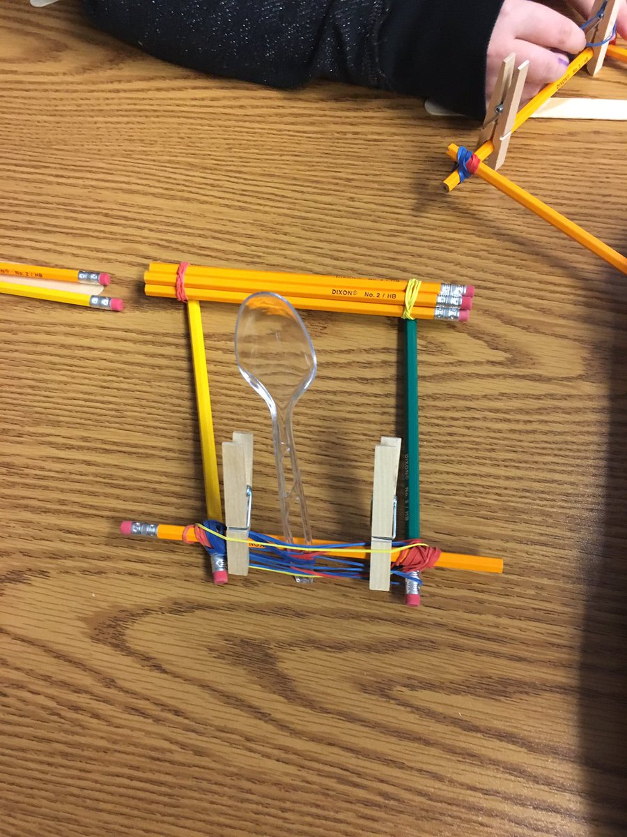 MandyLuce1's tweet photo. STEM challenge #3! Engineering a marshmallow catapult! @MissRowe2 @13easd https://t.co/47j5kiB0uH