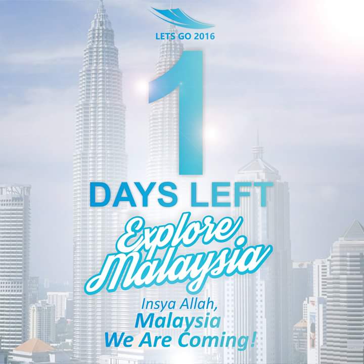 letsgo2016's tweet photo. 1 Days Left, kurang lebih 24 jam lagi kami akan menaklukan malaysia, bismillah...#LETSGO2016 #Malaysia #Indonesia #BiIdznillah https://t.co/KFfNh56K0t