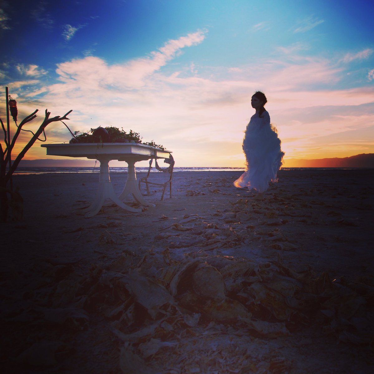 US_ICONS's tweet photo. Another still from our desert shoot right at magic hour.  The sunset was absolutely incredible... ✨#SaltonSea #BombayBeach #surrealfilm https://t.co/ajnLl7qUKM