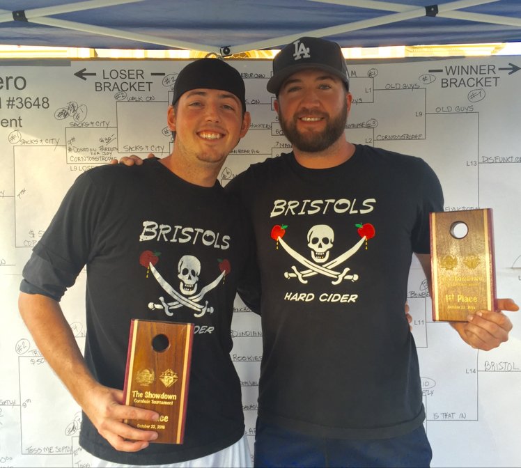 Louis Cappo &amp; Ralph Hofmann w/ <a href="/Bristols_Cider/">Bristols Cider</a> win #Atascadero Showdown CornToss tourney benefitting Parents for Joy
