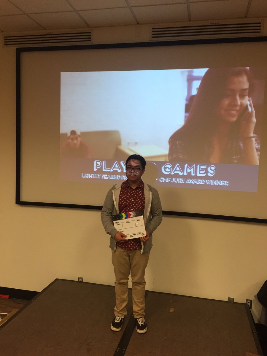campusmoviefest's tweet photo. Congrats to #CMFatCPP Jury Award winners!!
1. The Secret Formula to Happiness
2. With Strings Attached
3. Playing Games
4. Good Morning https://t.co/geYA396MFz